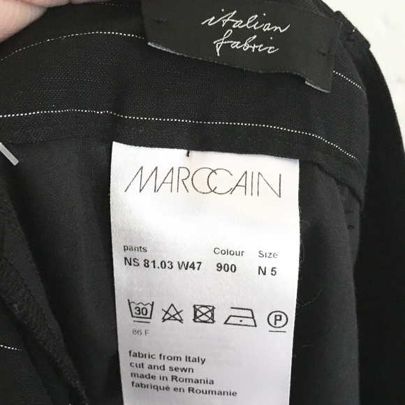 Marc Cain Women’s Dress Pants Pinstripe Metallic Linen Viscose blend Pockets 12 - Picture 10 of 14